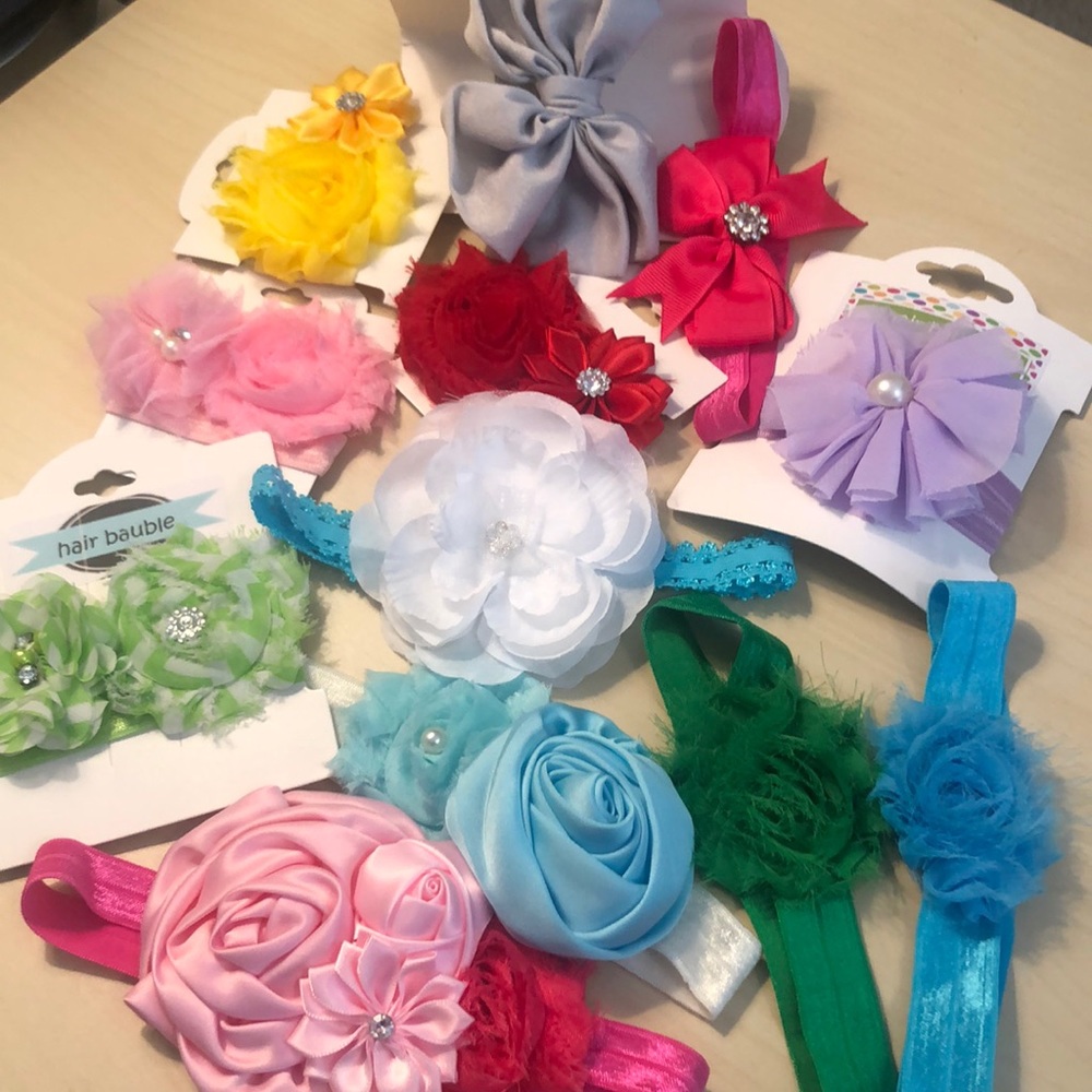 New 12 Miscellaneous Child/Baby Stretch Headbands